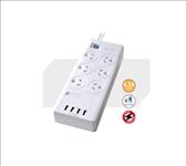 Sansai, 6, Outlets, &, 4, USB, Outlets, Surge, Protected, Powerboard, (PAD-4066E), 