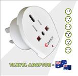 Sansai, Travel, Adaptor, STV-018, for, 240V, equipment, from, Britain, USA, Europe, Japan, China, Singapore, Korea, &, Italy, to, use, in, A, 