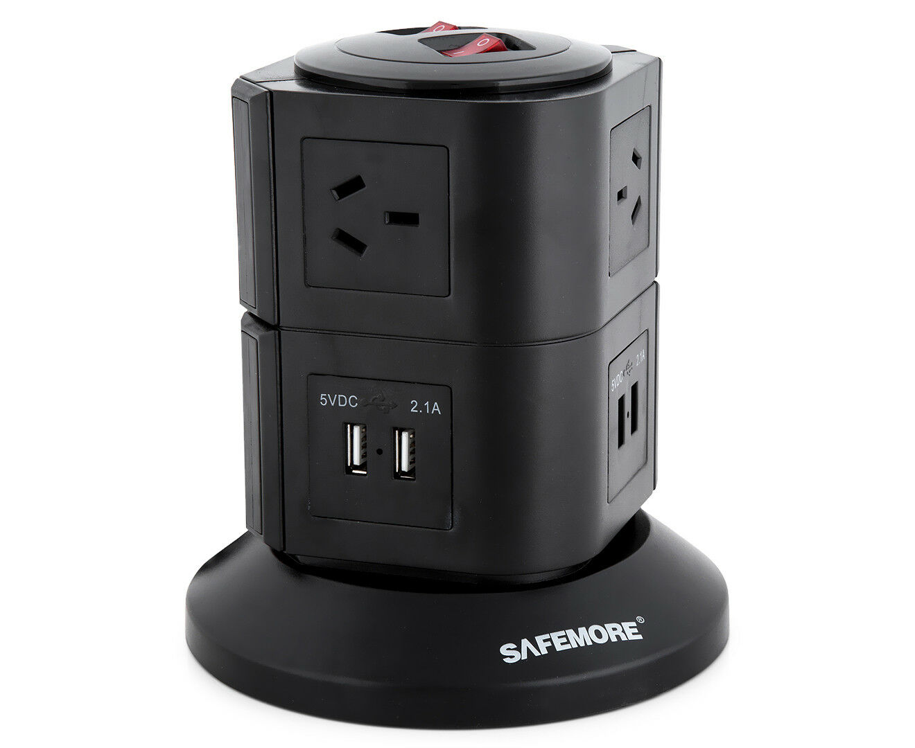 Safemore, 2, Level, Power, Stacker, Power, Board, in, Black, (SM-GL2U002-BK), 