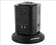 Safemore, 2, Level, Power, Stacker, Power, Board, in, Black, (SM-GL2U002-BK), 