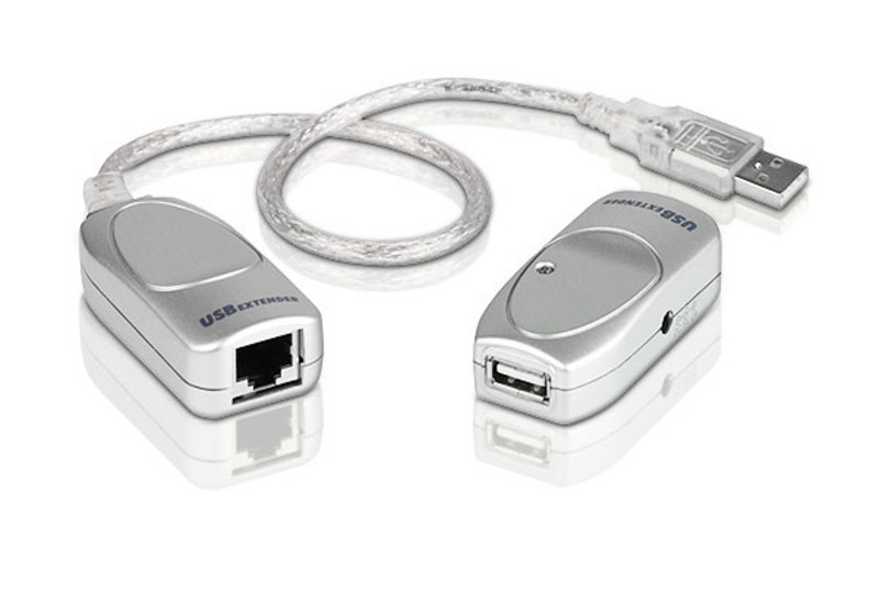 Adapters/Aten: Aten, Extender, USB, 2.0, Cat, 5, Extender, extends, up, to, 60m, supports, USB, speeds, up, to, 12Mbps, Plug, an, Play, 