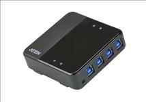 Aten, Peripheral, Switch, 4x4, USB, 3.1, Gen1, 4x, PC, 4x, USB, 3.1, Gen1, Ports, Remote, Port, Selector, Plug, and, Play, 