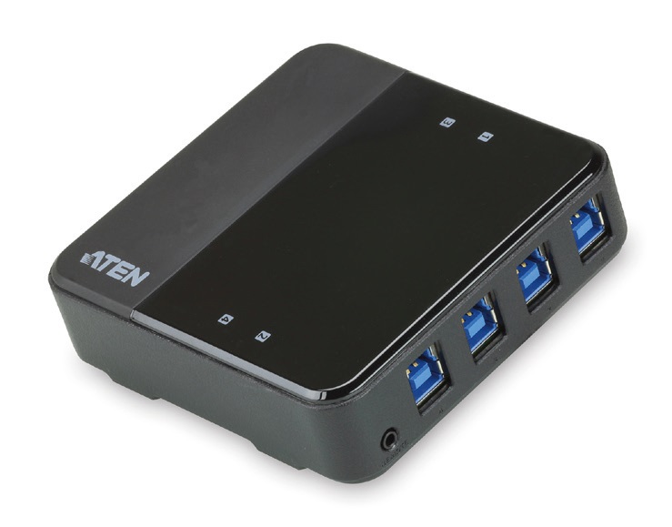 Adapters/Aten: Aten, Peripheral, Switch, 4x4, USB, 3.1, Gen1, 4x, PC, 4x, USB, 3.1, Gen1, Ports, Remote, Port, Selector, Plug, and, Play, 