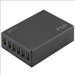 FSP, Amport, 62, 6, ports, USB, 62W, QC, 3.0, Black, Quick, Charger, -, Charge, up, to, 6, mobile, devices/1x, Qualcomm, Quick, Charge, QC3.0, 