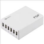 FSP, Amport, 62, 6, ports, USB, 62W, QC, 3.0, White, Quick, Charger, -, Charge, up, to, 6, mobile, devices/1x, Qualcomm, Quick, Charge, QC3.0, 