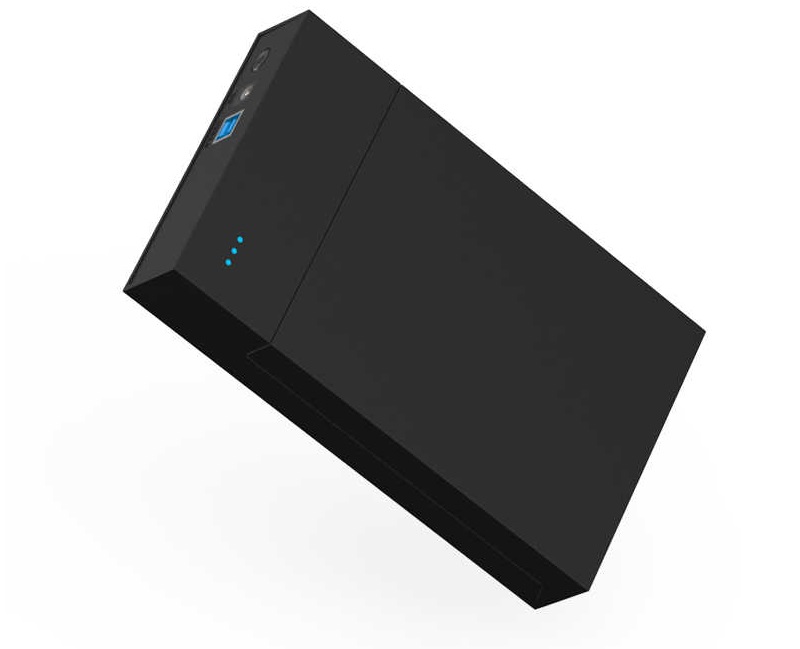 KIMAX, 3.5â€, MR35T, USB, 3.0, SATA, Screwless, external, HDD, Enclosure, Blackclosure, Black, 