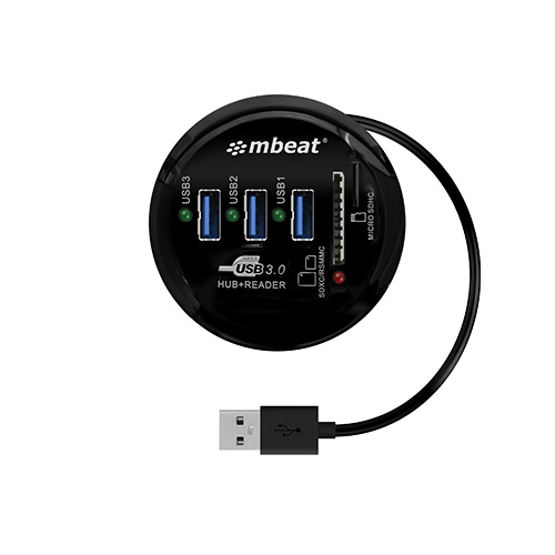 mbeatÂ®, Portable, USB, 3.0, Hub, and, Card, Reader, -, USB, 3.0/2.0, SDXC/SDHC/, MMC/MMC4.0/, RS-MMC/RS-MMC/Micro-SDXC/Micro-SDHC/, 