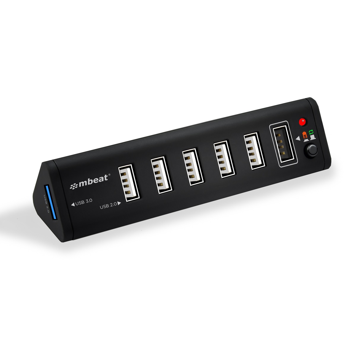 mbeatÂ®, 7-Port, USB, 3.0, &, USB, 2.0, Hub, with, 2.1A, Smart, Charging, Function, -, Lightning, Speed, USB, 3.0, Data, Transfer, Technolog, 