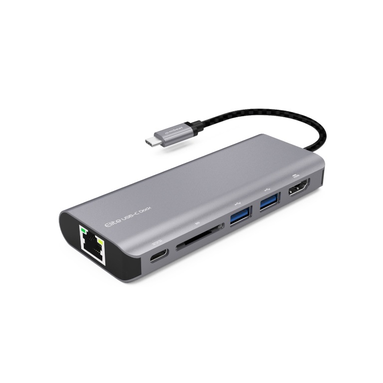mbeatÂ®, Elite, USB, Type-C, Multifunction, Dock, -, USB-C/4k, HDMI/LAN/Card, Reader/Aluminum, Casing/Campatible, with, MAC/Deskt, 