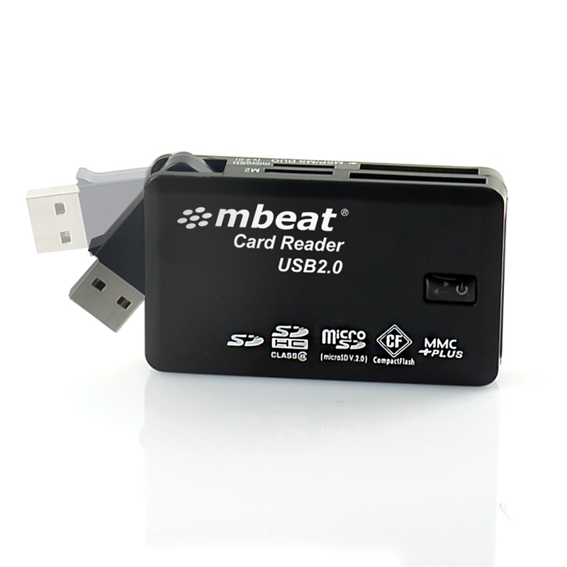mbeatÂ®, USB, 2.0, All, In, One, Card, Reader, -, Supports, SD/SDHC/CF/MS/XD/MicroSD, /MicroSD, HC, /, SONY, M2, without, adaptor., 