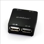 mbeatÂ®, 4, Port, USB, 2.0, Hub, -, USB, 2.0, Plug, and, Play/, High, Speed, Interface/, Ideal, for, Notbook/PC/MAC, users, 