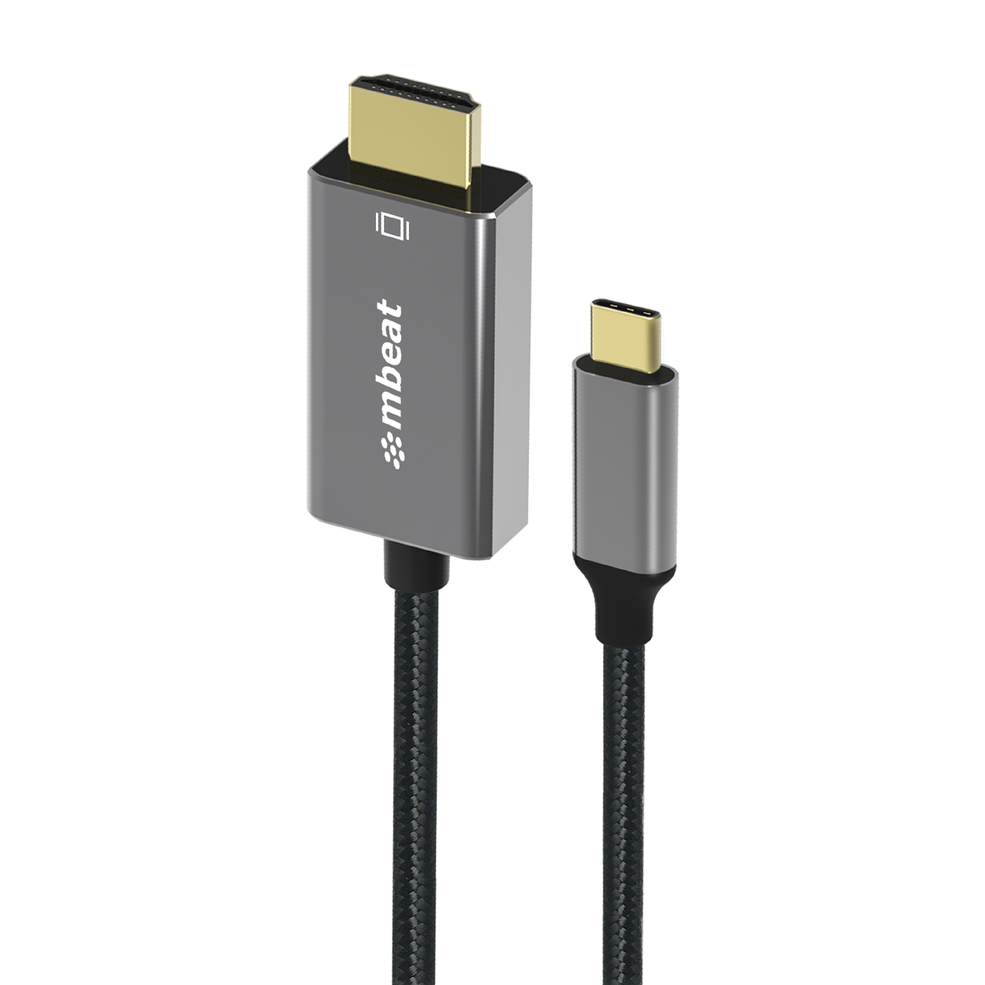 Adapters/MBEAT: mbeat, Tough, Link, 1.8m, 4K, USB-C, to, HDMI, Cable, -, Space, Grey, 