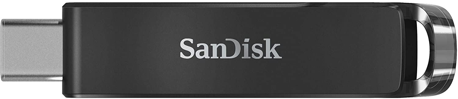 SanDisk, Ultra, USB, Type-C, Flash, Drive, CZ460, 32GB, USB, Type, C, 3.1, Black, Super-thin, Retractable, 5Y, 