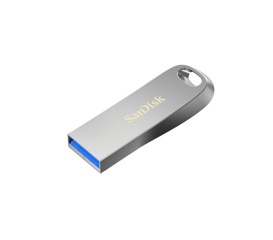 SanDisk, 64GB, Ultra, Luxe, USB3.1, Flash, Drive, Memory, Stick, USB, Type-A, 150MB/s, capless, sliver, 5, Years, Limited, Warranty, 