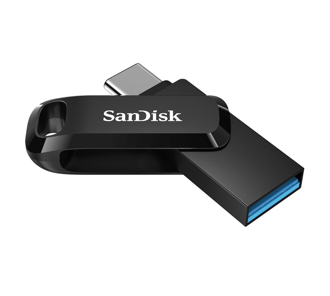 SanDisk, 64GB, Ultra, Dual, Drive, Go, 2-in-1, USB-C, &, USB-A, Flash, Drive, Memory, Stick, 150MB/s, USB3.1, Type-C, Swivel, for, Android, 