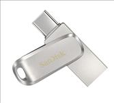SanDisk, 256GB, Ultra, Dual, Drive, Luxe, USB-C, &, USB-A, Flash, Drive, Memory, Stick, 150MB/s, USB3.1, Type-C, Swivel, for, Android, Smar, 