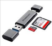 Simplecom, CR402, SuperSpeed, USB-C, and, USB-A, SD/MicroSD, Card, Reader, USB, 3.2, Gen, 1, (USB, 3.0), 