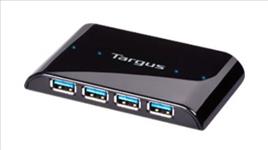 Targus, SuperSpeedâ„¢, 4, Port, USB3.0, Hub, with, Transfer, Rate, of, 615MB/Sec, 