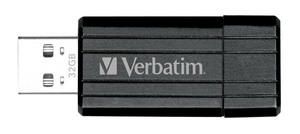 Adapters/Verbatim: Verbatim, Store, n, Go, Pinstripe, USB, Drive, 32GB, USB, Storage, Drive, Memory, Stick, (Black), 