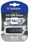 Verbatim, 16GB, V3, USB3.0, Grey, Store, n, Go, V3;, Rectractable, USB, Storage, Drive, Memory, Stick, 