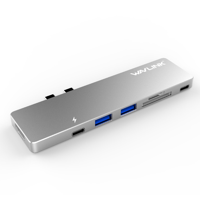 Wavlink, USB-C, Hub, with, Type-C, 4K, HDMI, USB, 3.0, &, Card, Reader, (LS), 