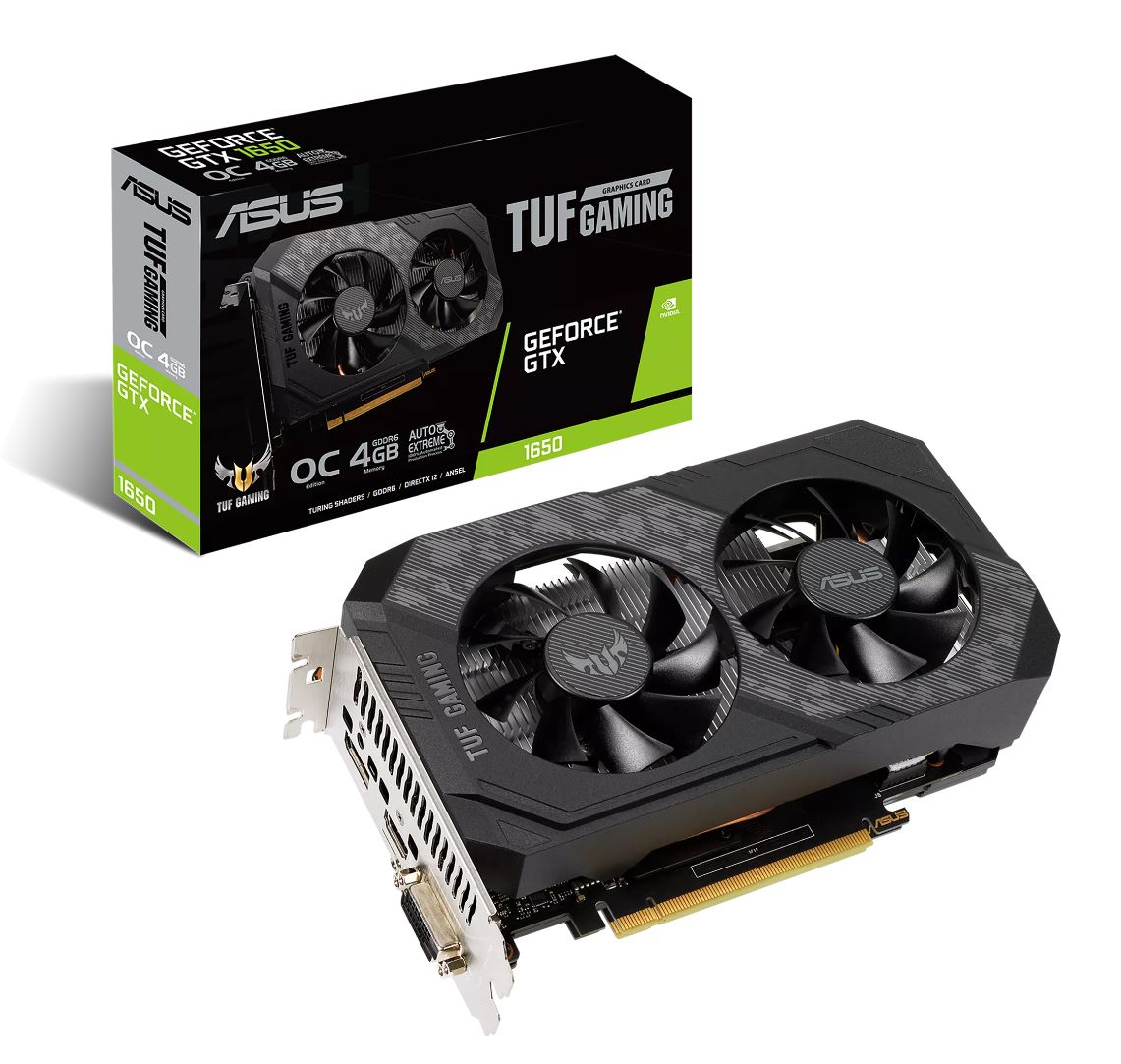 Asus, VGA, TUF-GTX1650-O4GD6-P-GAMING, 