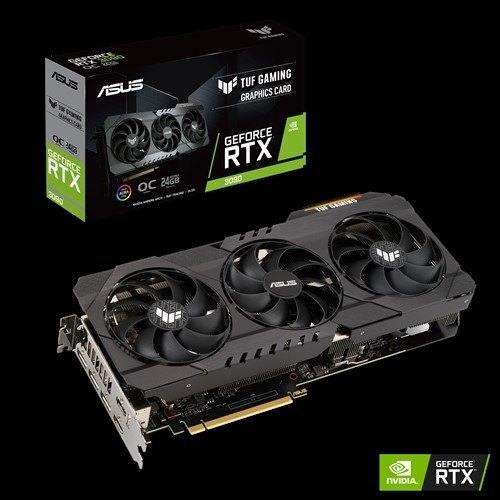 ASUS, nVidia, GeForce, TUF-RTX3090-O24G-GAMING, RTX, 3090, 24G, Ampere, SM, 2nd, Gen, RT, Cores, 3rd, Gen, Tensor, Cores, Military, Gra, 
