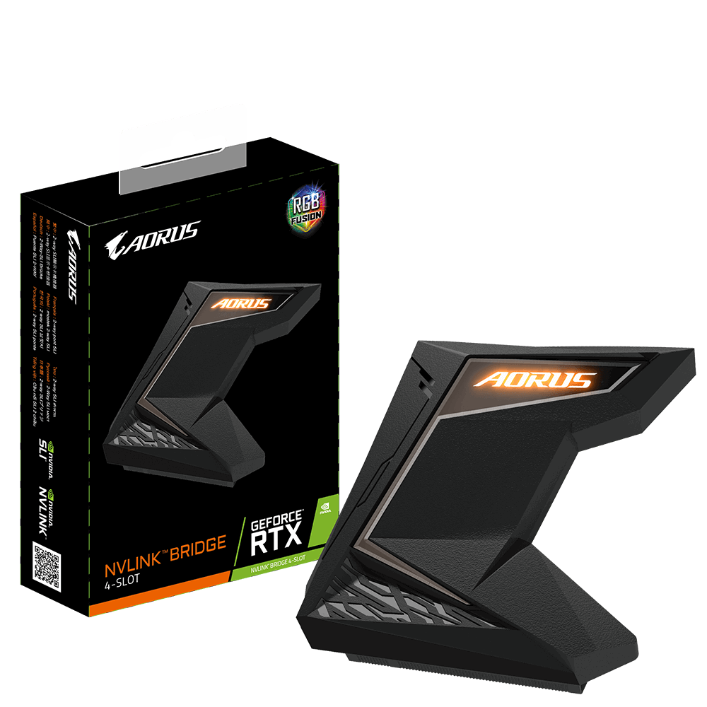 AORUS, NVLINK, BRIDGE, 4, SLOT, FOR, GIGABYTE, RTX, 2080, TI, /, 2080, SERIES, CARD, RGB, LIGHTING, 