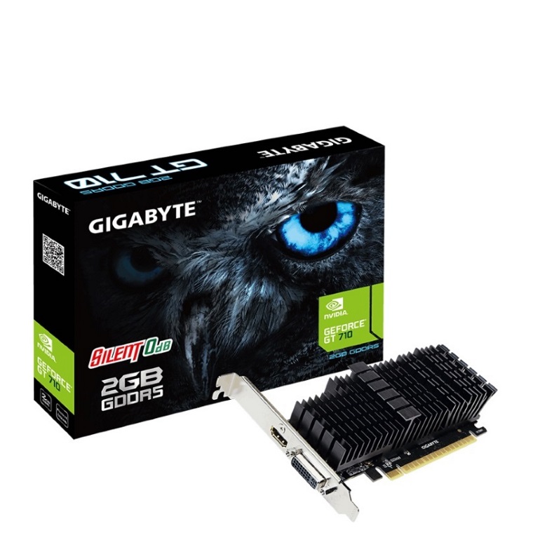 GIGABYTE, GF, GT710, PCIe, x8, 2GB, DDR5, DVI, HDMI, FANLESS, LOW, PROFILE, 3YR, Warranty, 