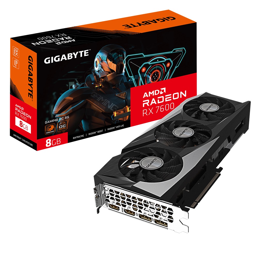 Graphics Cards/Gigabyte: Gigabyte, nVidia, GeForce, RTX, 76GAMING, OC-8GD, 1.0, Video, Card, PCI-E, 4.0, 2490MHz, Core, Clock, 3x, DP, 1.4a, 1x, HDMI, 2.1(new), 