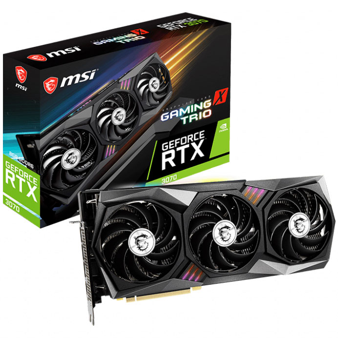 MSI, nVidia, GeForce, RTX, 3070, GAMING, X, TRIO, 8GB, GDDR6, Boost1830, MHz, 4x, Displays, 7680x4320, 3xDP, 1xHDMI, VR, G-Sync, 