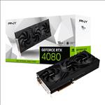PNY, Nvidia, GeForce, RTX, 4080, 16GB, GDDR6X, TF, VERTO, Triple, Fan, 9728, Cude, Cores, 23Gbps, 2205/2505, Mhz, 3x, DP, 1x, HDMI, 2.1, 
