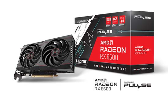 SAPPHIRE, PULSE, AMD, Radeon, RX, 6600, Gaming, Graphics, Card, 8GB, GDDR6, AMD, RDNA, 2, HDMI/DP, 